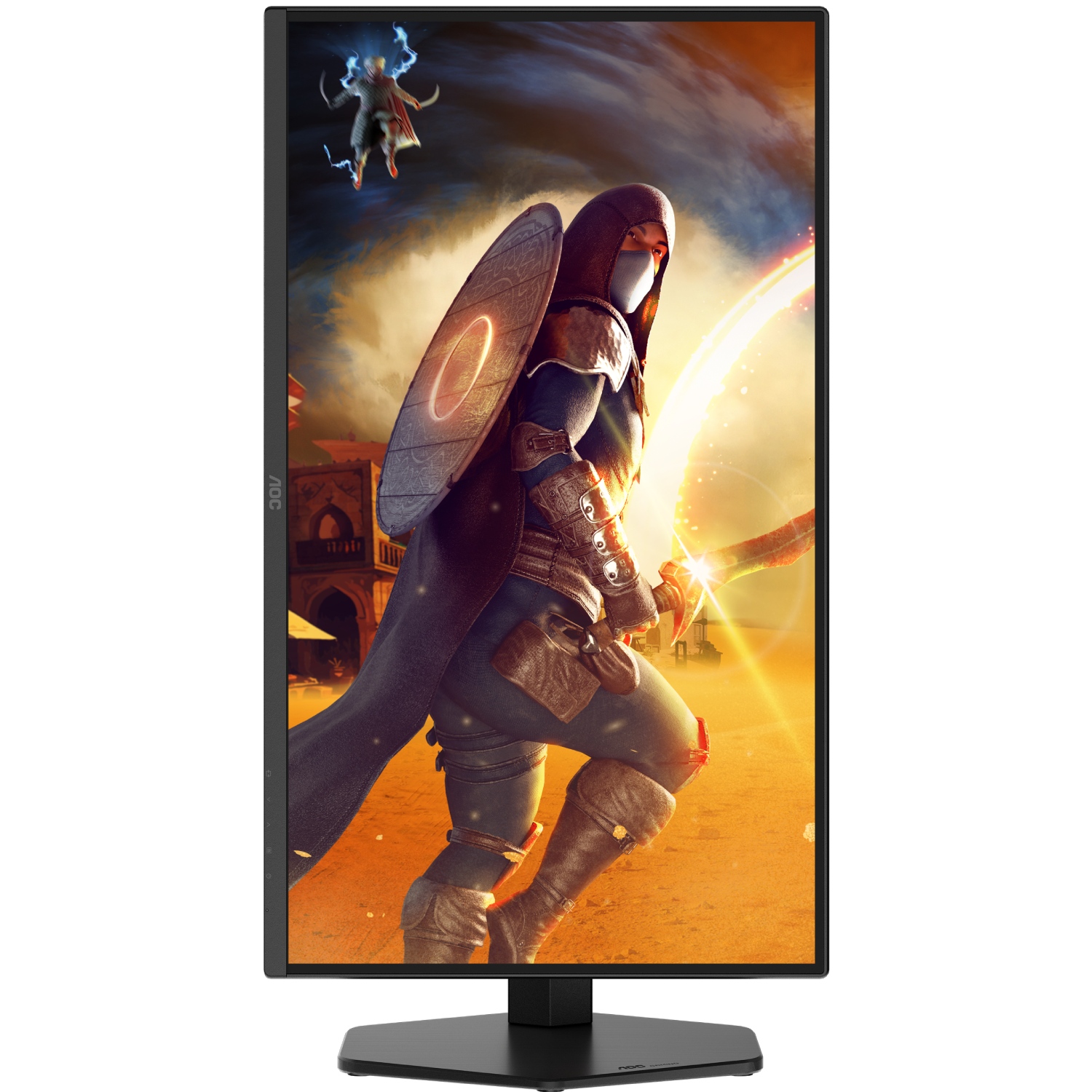 TFT 24.5 AOC Q25G4SR, Fast IPS, 300 Гц, 2xHDMI, DP, HAS, Pivot, колонки, чорно-червоний (Q25G4SR) чорний з червоним на малюнкі №7