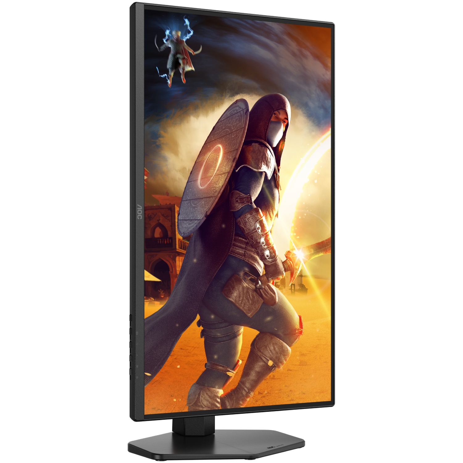 TFT 24.5 AOC Q25G4SR, Fast IPS, 300 Гц, 2xHDMI, DP, HAS, Pivot, колонки, чорно-червоний (Q25G4SR) чорний з червоним на малюнкі №8